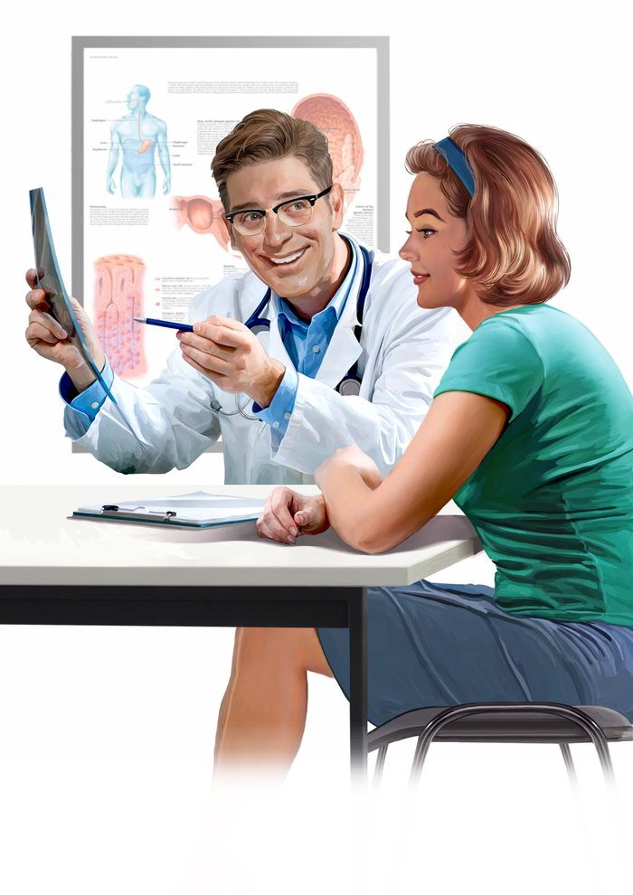 У врача на приеме.