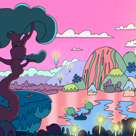 Фоны для анимационного сериала «Дорога миров»