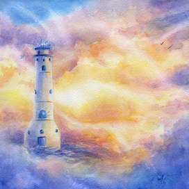 Маяк и небо