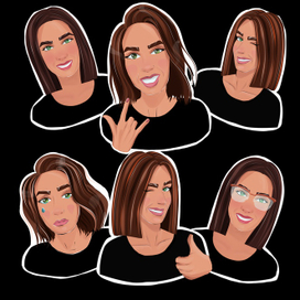 Стикерпак портретный 