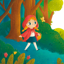 Иллюстрация к сказке "Красная Шапочка"