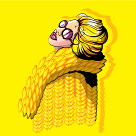 fashion illustration  "Девушка в очках"