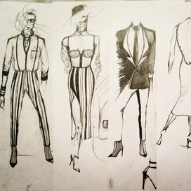 Эскизы моделей одежды