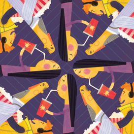 серия иллюстрация для сети кинотеатров "Монитор"