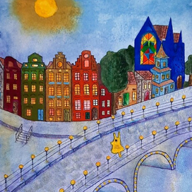 Листик в городе