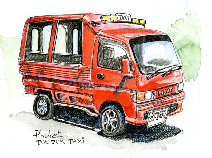 Тайланд. о. Пхукет. Такси тук-тук
