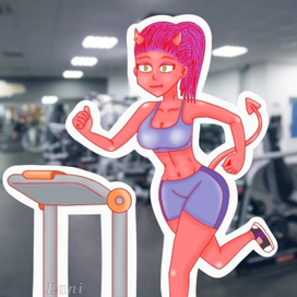 Рокси в спортзале