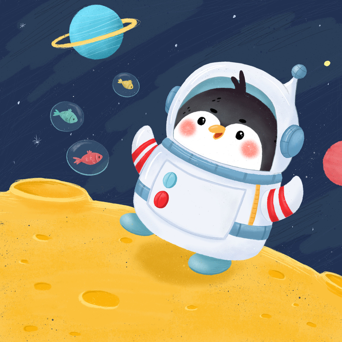 Пингвин космонавт