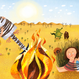 В костер Айболита бросает