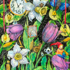 Сказочный весенний сад 