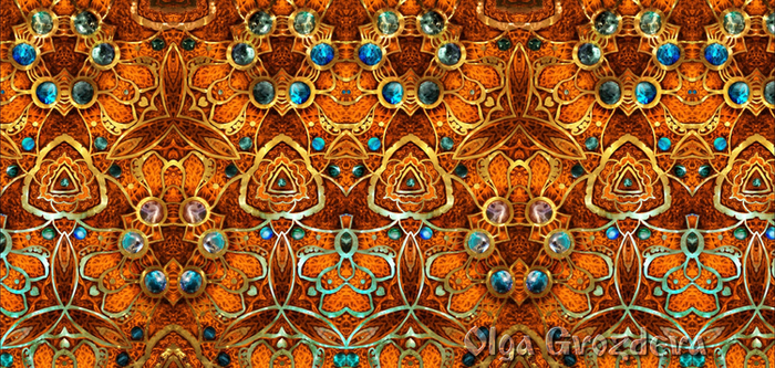 Орнамент с камнями