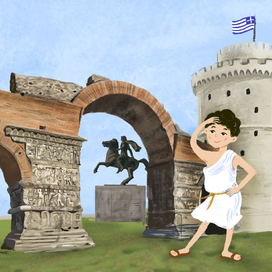 Развороты книги "Гуляем по Салоникам"