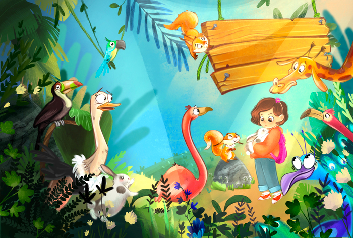 Иллюстрация к книге про девочку Кристину