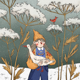 Девочка с гусем.