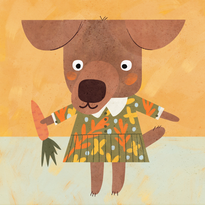 Собачка с морковкой