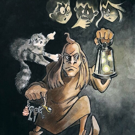 Иллюстрация для Inktober 2025 23. firefly (светлячок)