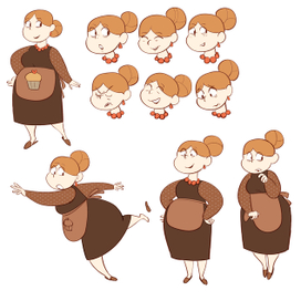 разработка персонажа "мама"