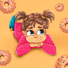 Девочка пончик