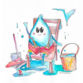 Дождик шлёпал