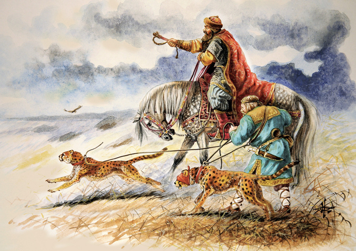 С гепардами.