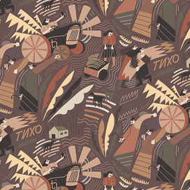 Узор для бренда одежды Тихо