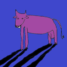 Корова в ночи