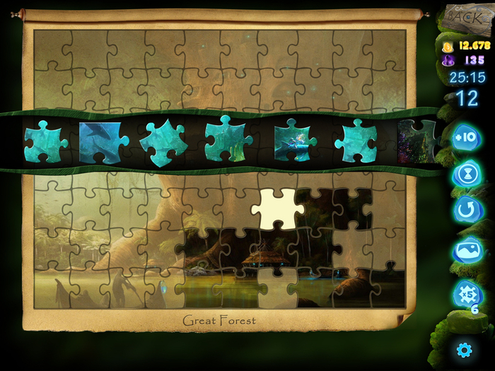 Amazing puzzles game screen