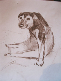 Больная собачка 