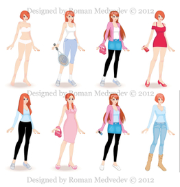 Персонаж для флеш игры. Вектор.  