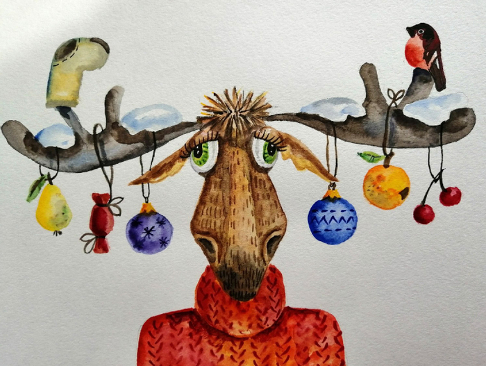 Новогодний лось