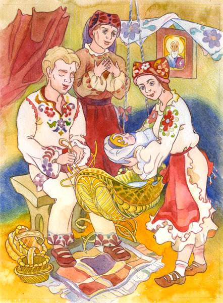 иллюстрация к сказке "Про колысочку"