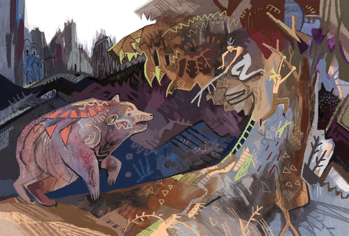 "Земля солёных скал" (охота на медведя)