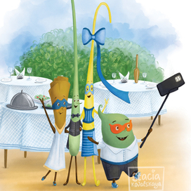 Иллюстрация к книге "Путешествие специй-супергероев вокруг света"