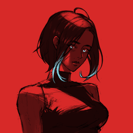 Blue eyes. Скетчевый портрет