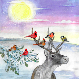 иллюстрация для рождественской книги