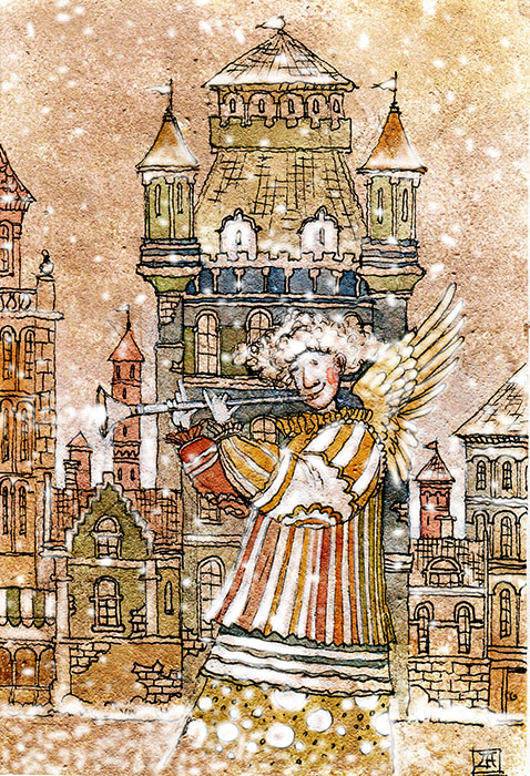 Рождественская открытка