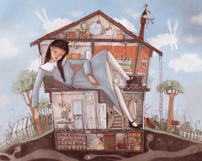 Alice in rabbit house