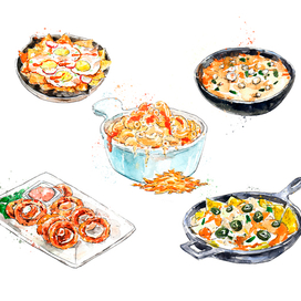 Фуд-иллюстрации.