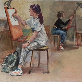 рисую рисующих детей 2