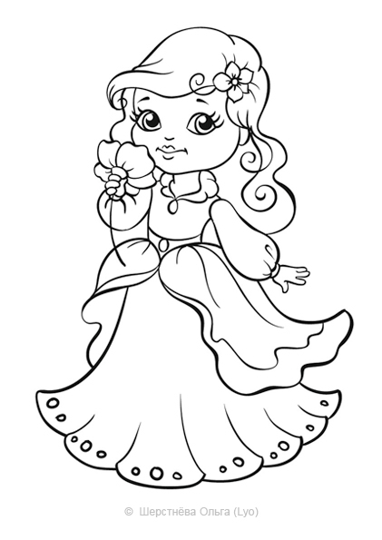 Раскраска "Принцесса"