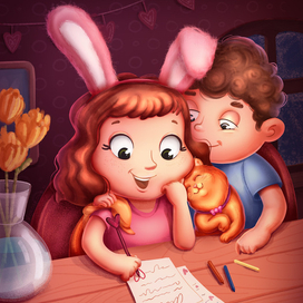 Уютный вечер и валентики