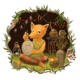 Лис-вышивальщик