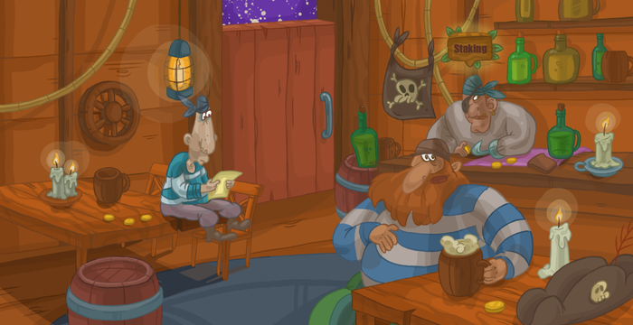 Иллюстрация на пиратскую тематику