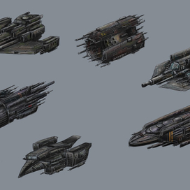 Быстрый скетч космокораблей