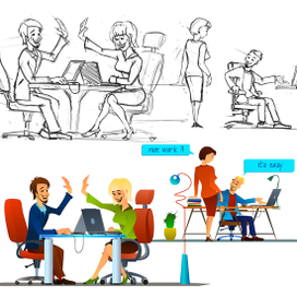 business concept - sketch/vector