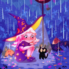 Девочка и котик 