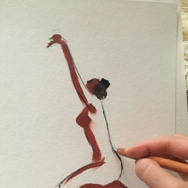 в красном. ню