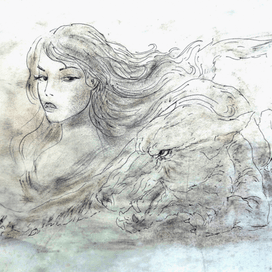 Волчица..-рис. из пятна..