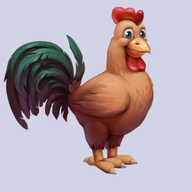 Мультяшный петух