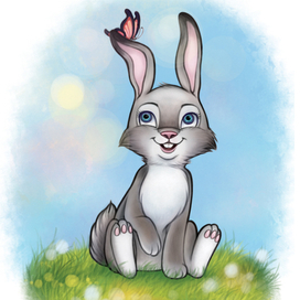 зайчик на полянке
